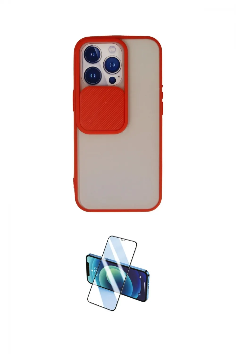 ieg™ iPhone 13 Pro Kılıf Vadi Çizgi - Siyah 3D Antistatik Seramik Nano Ekran Koruyucu