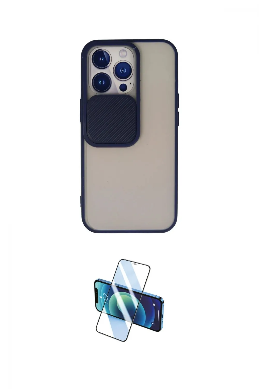 ieg™ iPhone 13 Pro Kılıf Vadi Çizgi - Siyah 3D Antistatik Seramik Nano Ekran Koruyucu