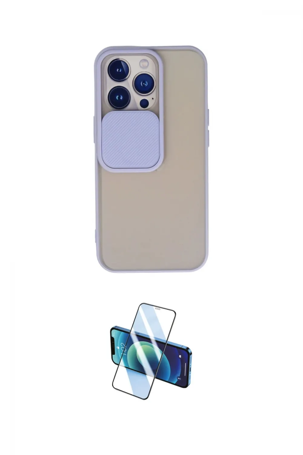ieg™ iPhone 13 Pro Kılıf Vadi Çizgi - Siyah 3D Antistatik Seramik Nano Ekran Koruyucu