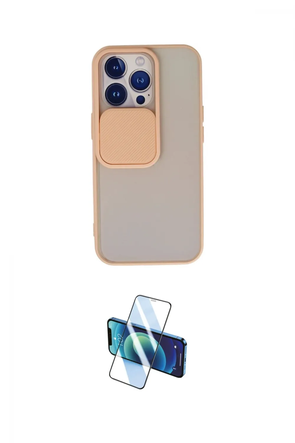 ieg™ iPhone 13 Pro Kılıf Vadi Çizgi - Siyah 3D Antistatik Seramik Nano Ekran Koruyucu