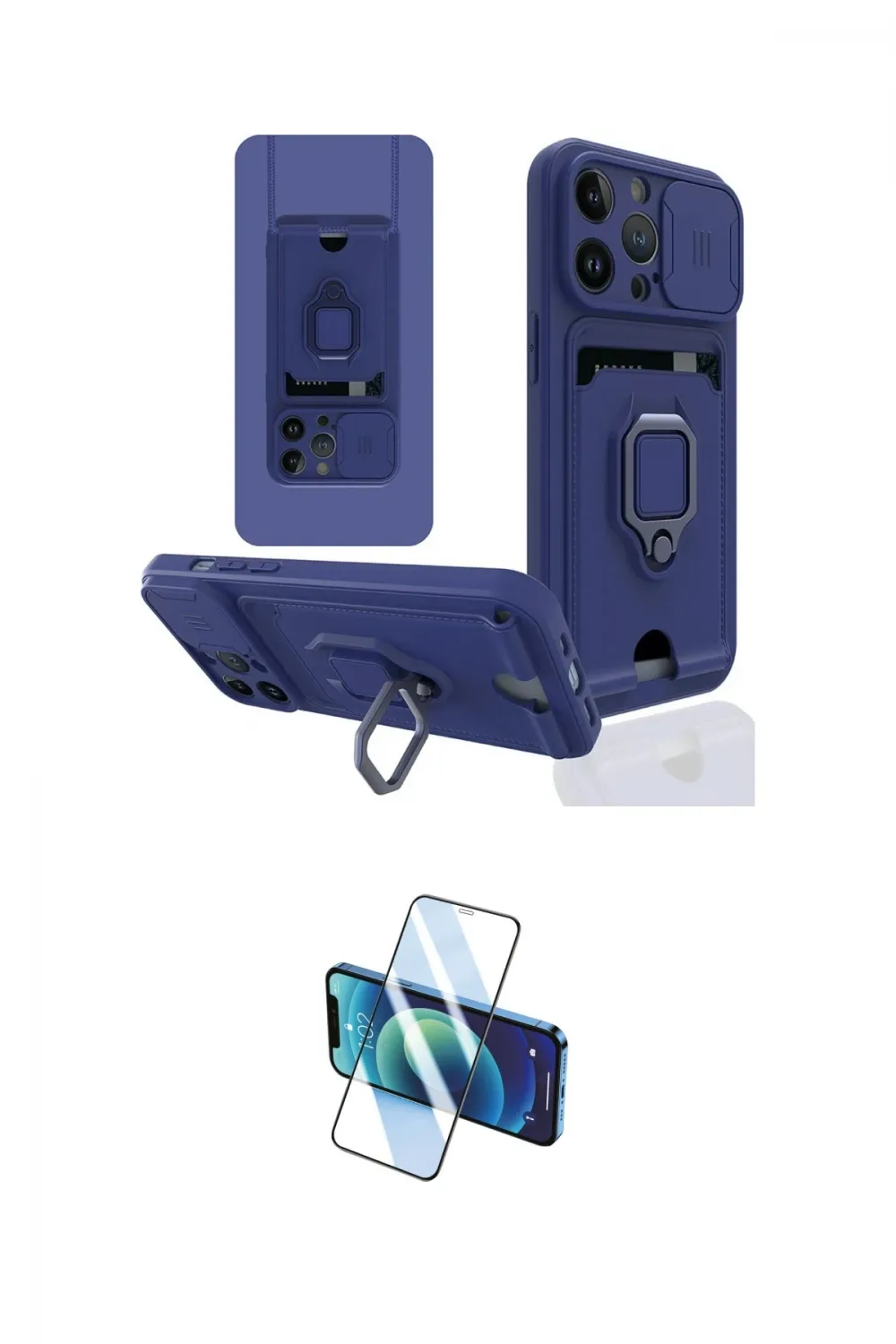 ieg™ iPhone 13 Pro Kılıf Vadi Form Prime - Siyah 3D Antistatik Seramik Nano Ekran Koruyucu