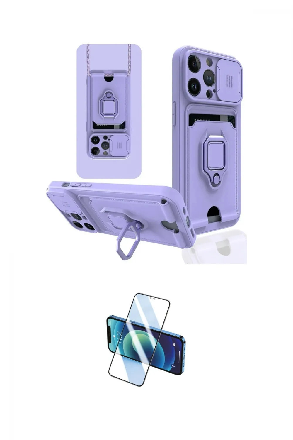 ieg™ iPhone 13 Pro Kılıf Vadi Form Prime - Siyah 3D Antistatik Seramik Nano Ekran Koruyucu