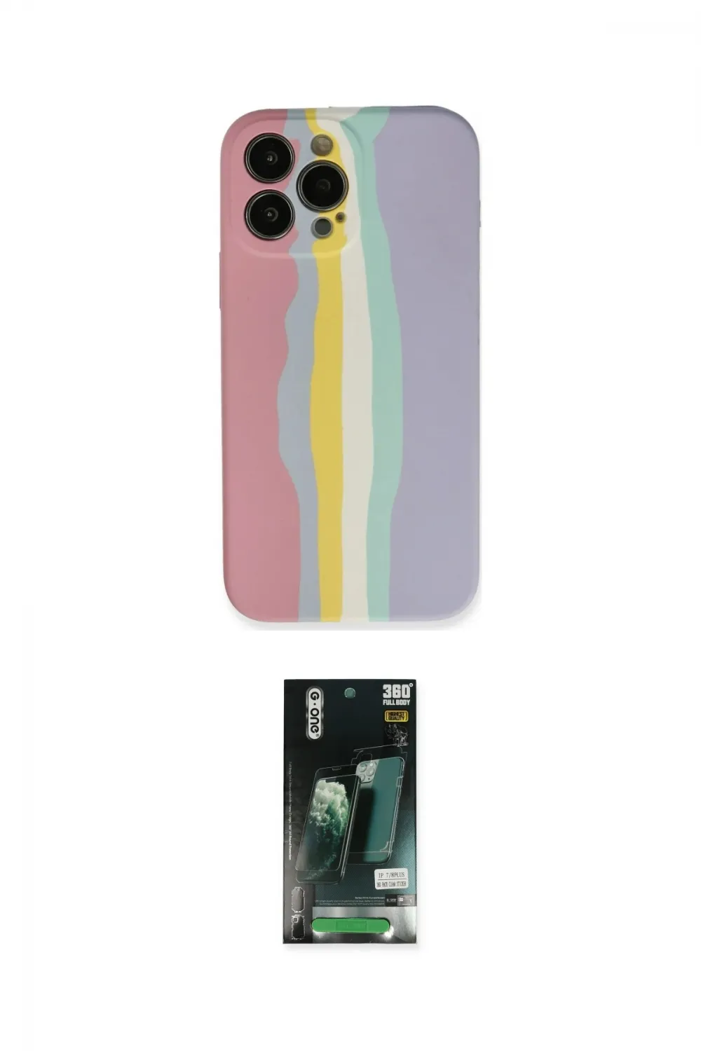 ieg™ iPhone 13 Pro Kılıf Yadigar Çizgi - Şeffaf 360 Full Body Arka Koruyucu