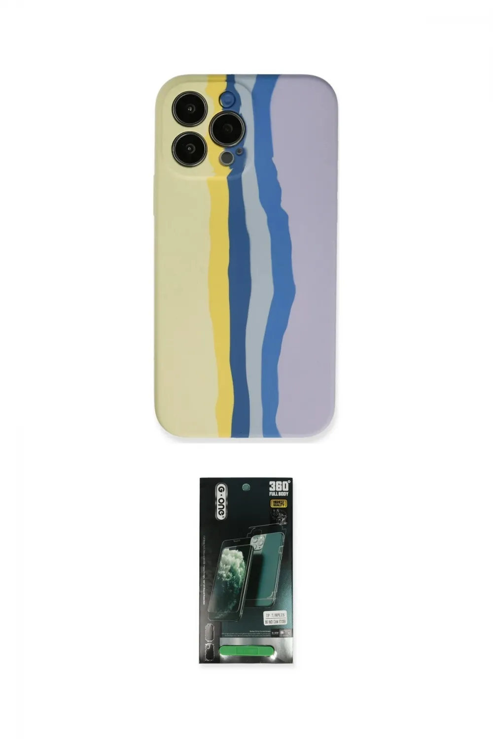 ieg™ iPhone 13 Pro Kılıf Yadigar Çizgi - Şeffaf 360 Full Body Arka Koruyucu