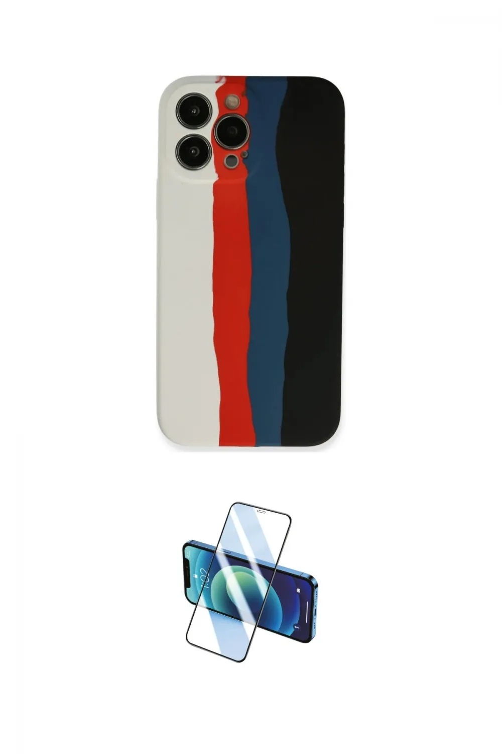 ieg™ iPhone 13 Pro Kılıf Yadigar Çizgi - Siyah 3D Antistatik Seramik Nano Ekran Koruyucu