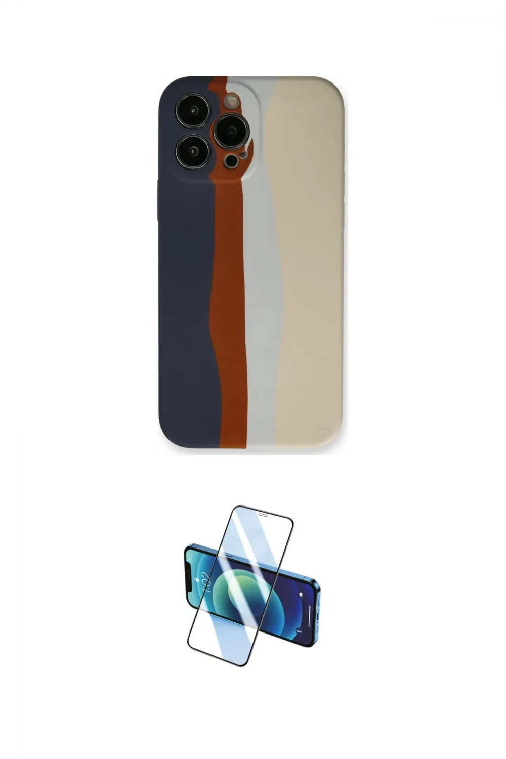 ieg™ iPhone 13 Pro Kılıf Yadigar Çizgi - Siyah 3D Antistatik Seramik Nano Ekran Koruyucu