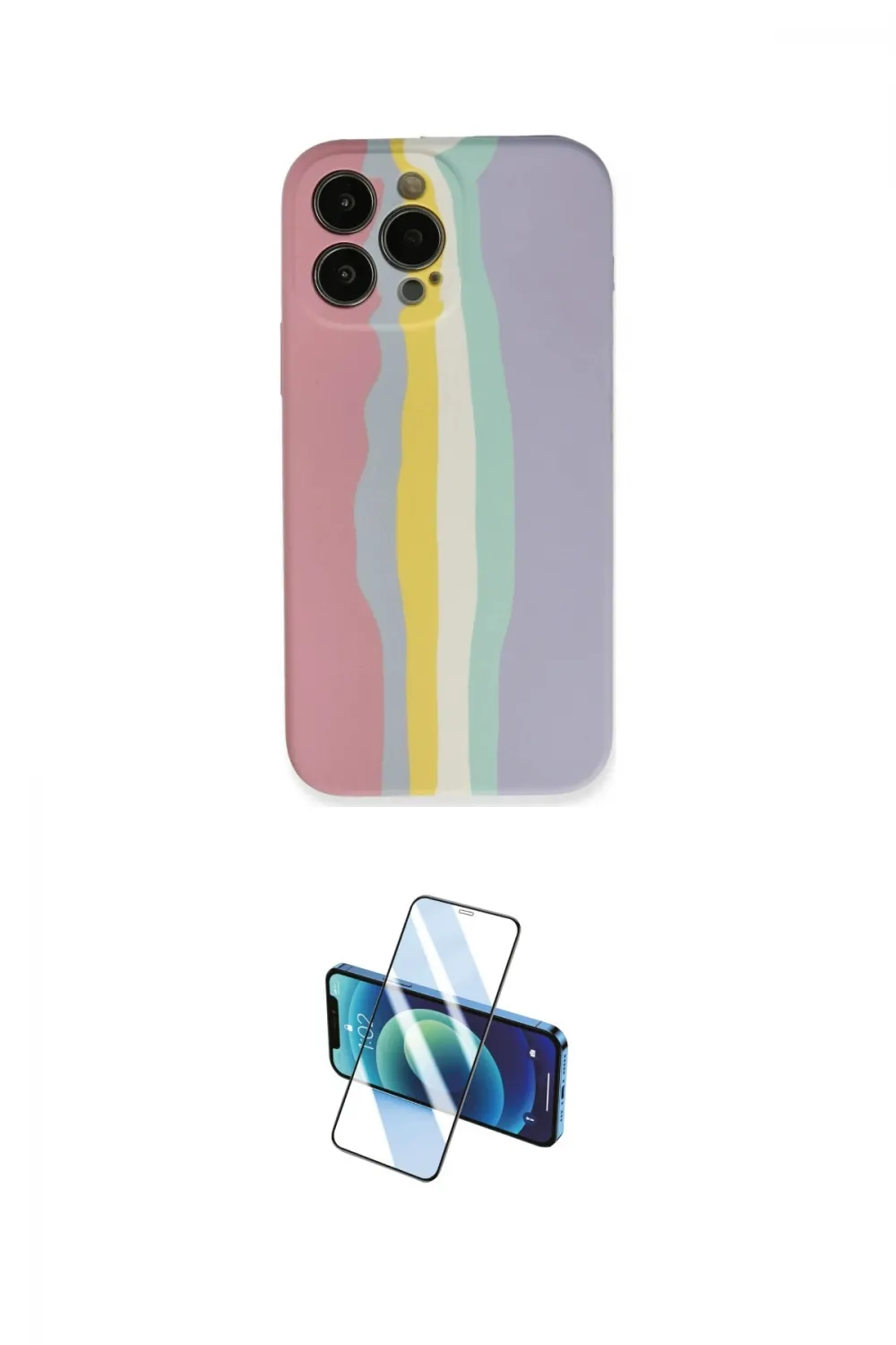 ieg™ iPhone 13 Pro Kılıf Yadigar Çizgi - Siyah 3D Antistatik Seramik Nano Ekran Koruyucu