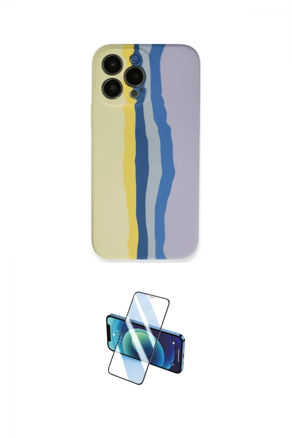 ieg™ iPhone 13 Pro Kılıf Yadigar Çizgi - Siyah 3D Antistatik Seramik Nano Ekran Koruyucu