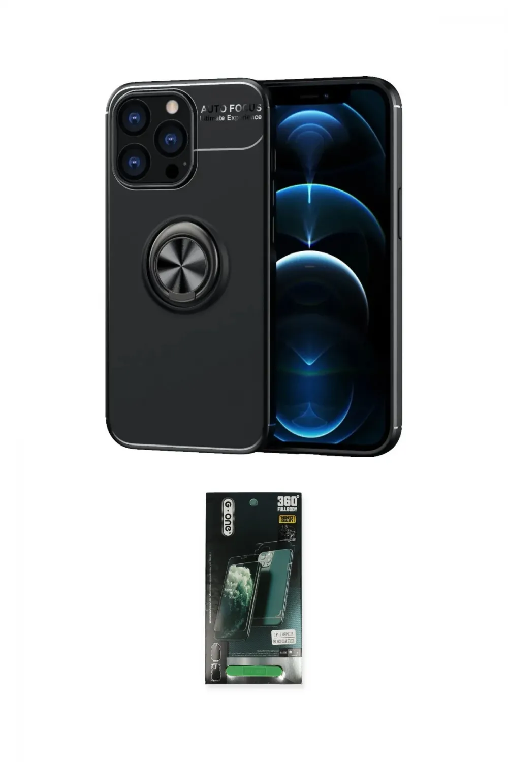 ieg™ iPhone 13 Pro Kılıf Yankı Form Prime - Şeffaf 360 Full Body Arka Koruyucu