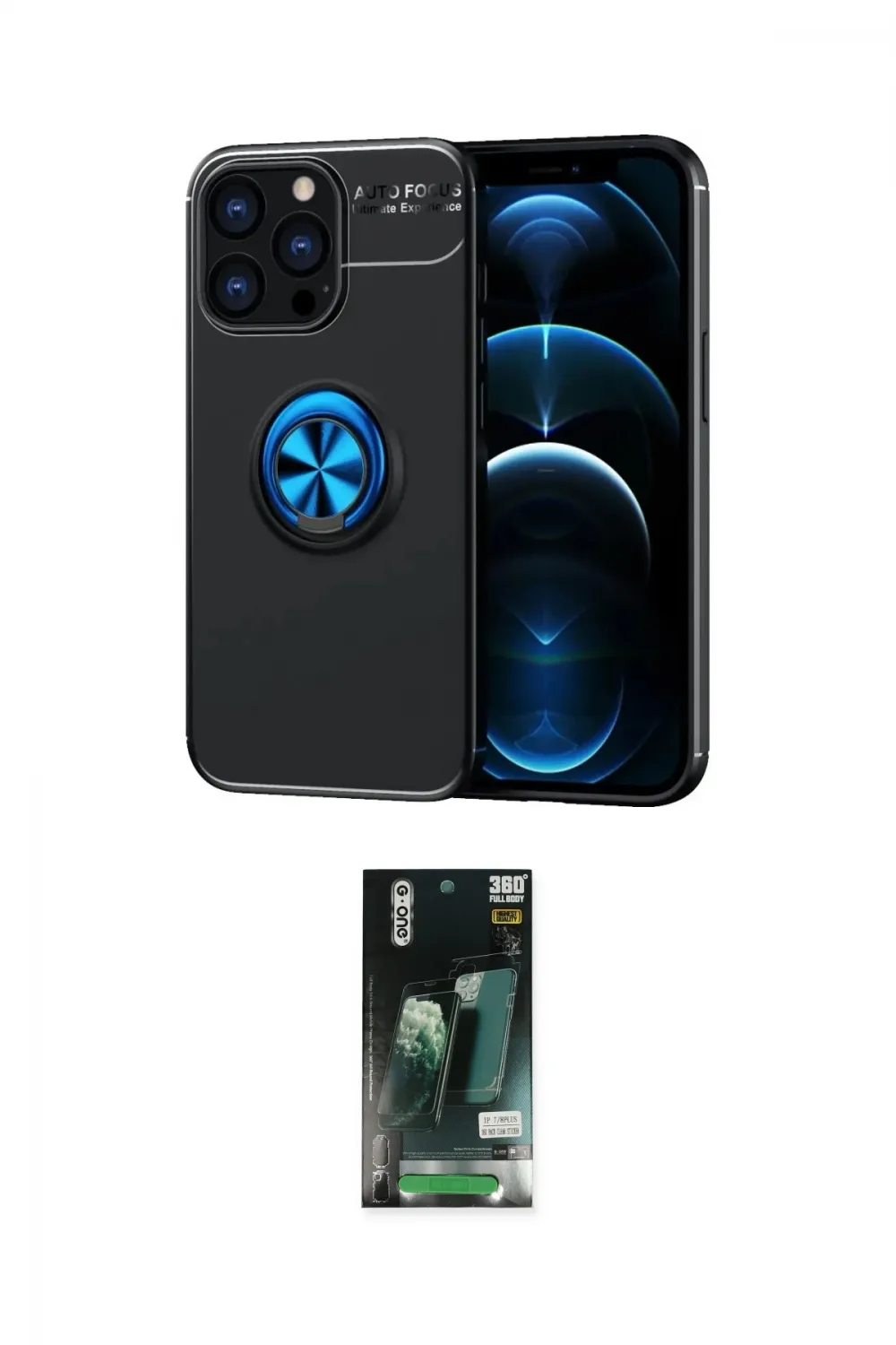 ieg™ iPhone 13 Pro Kılıf Yankı Form Prime - Şeffaf 360 Full Body Arka Koruyucu