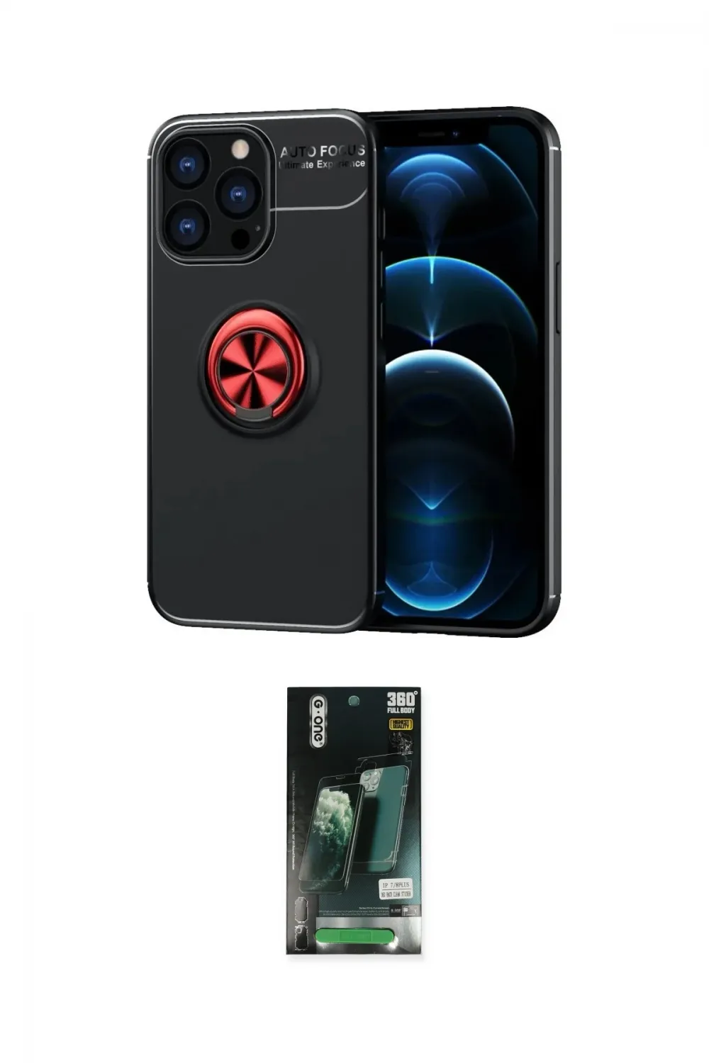 ieg™ iPhone 13 Pro Kılıf Yankı Form Prime - Şeffaf 360 Full Body Arka Koruyucu