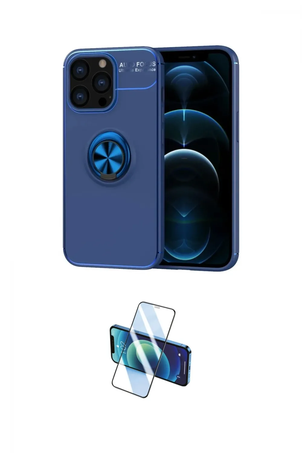 ieg™ iPhone 13 Pro Kılıf Yankı Form Prime - Siyah 3D Antistatik Seramik Nano Ekran Koruyucu