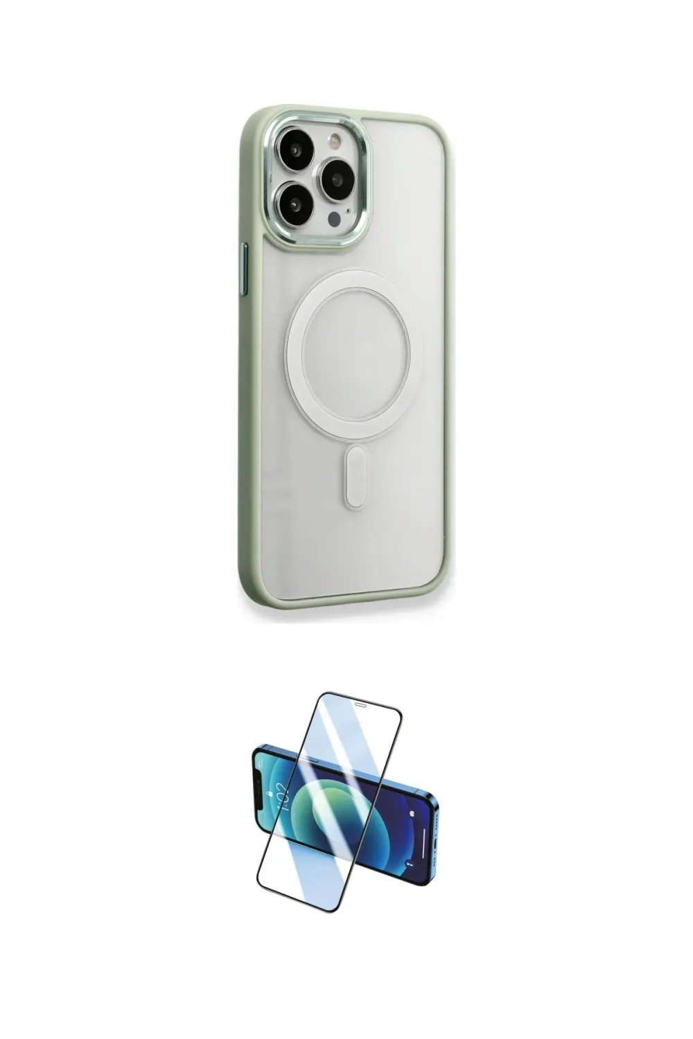 ieg™ iPhone 13 Pro Kılıf Yankı Işık Özel Seri - Siyah 3D Antistatik Seramik Nano Ekran Koruyucu