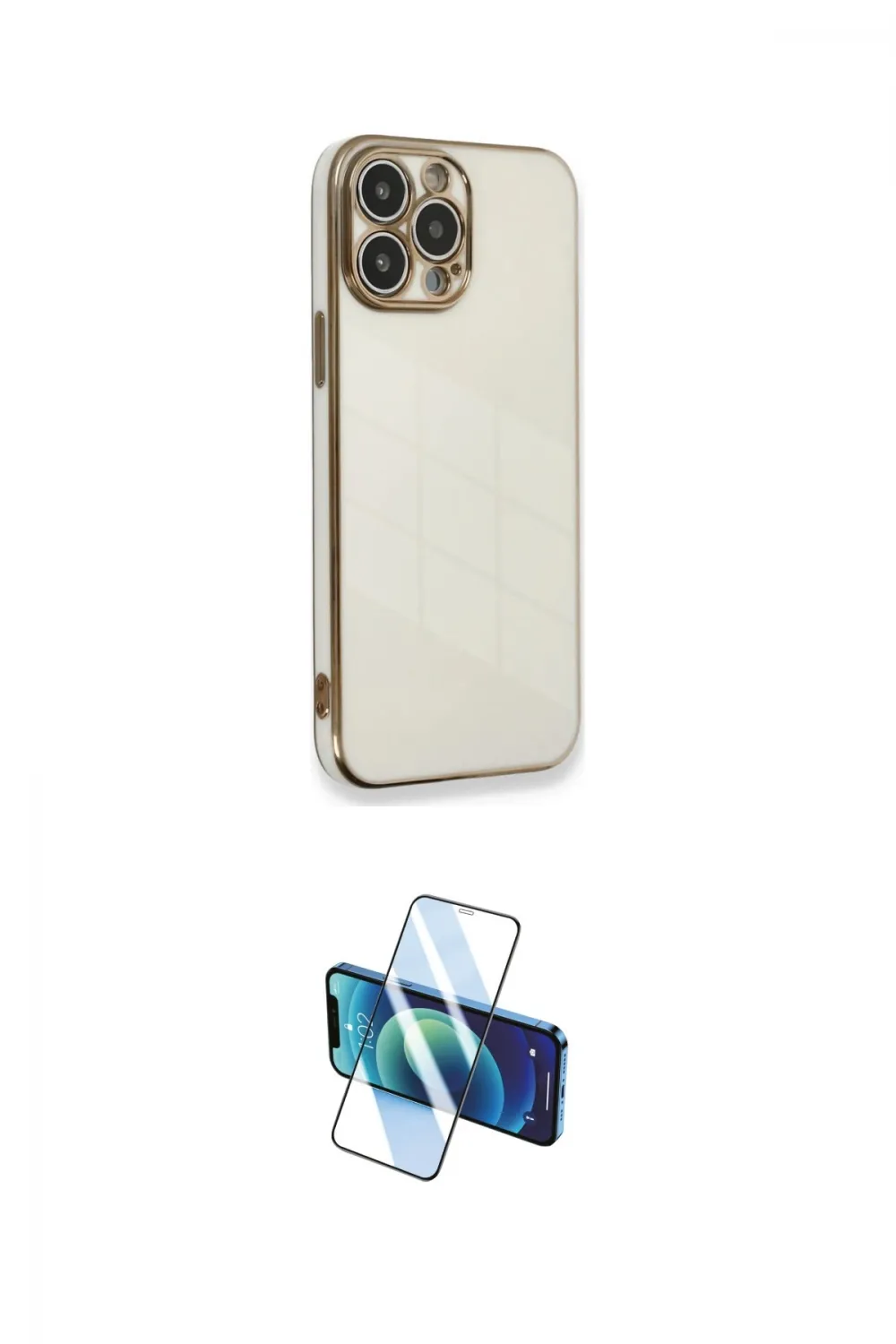 ieg™ iPhone 13 Pro Kılıf Yankı Serisi - Siyah 3D Antistatik Seramik Nano Ekran Koruyucu