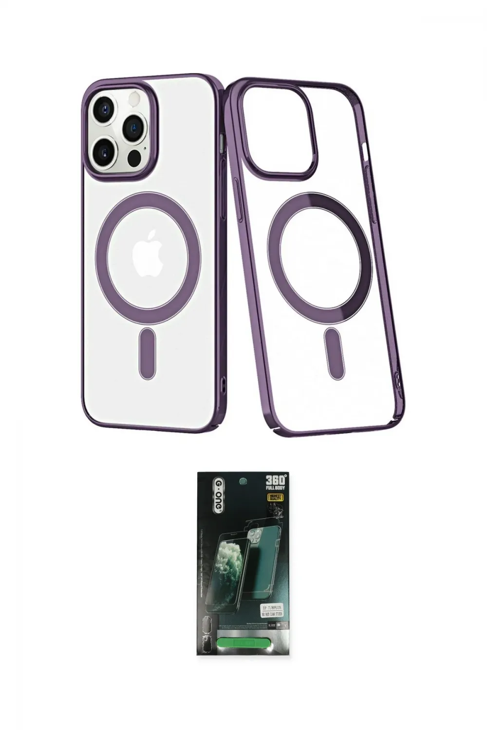 ieg™ iPhone 13 Pro Kılıf Yörünge Minimal - Şeffaf 360 Full Body Arka Koruyucu
