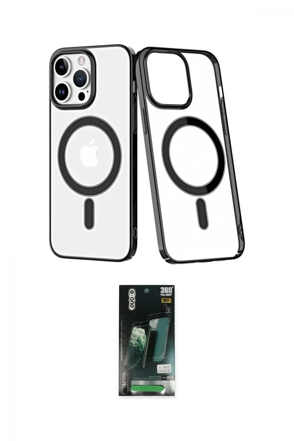 ieg™ iPhone 13 Pro Kılıf Yörünge Minimal - Şeffaf 360 Full Body Arka Koruyucu