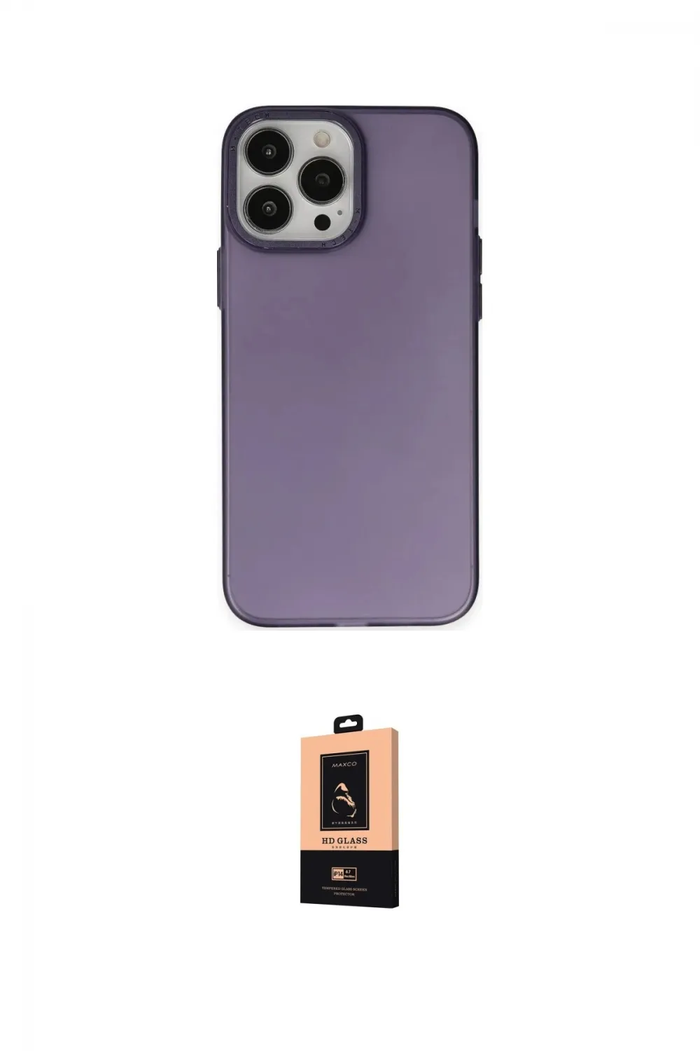 ieg™ iPhone 13 Pro Max Kılıf Ahenk Çizgi Prime - Şeffaf Maxco Cam Ekran Koruyucu
