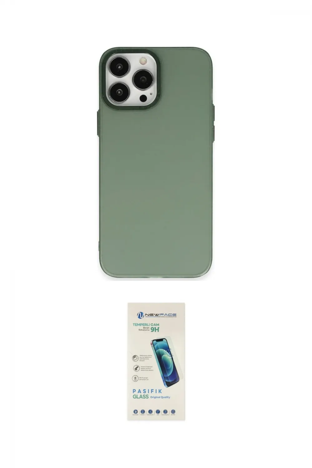 ieg™ iPhone 13 Pro Max Kılıf Ahenk Çizgi Prime - Şeffaf Pasifik Cam Ekran Koruyucu