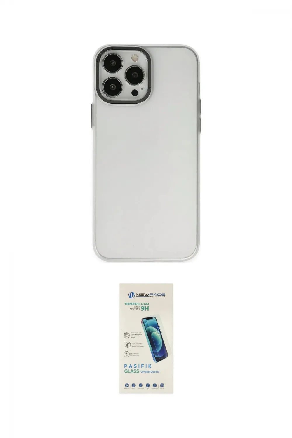 ieg™ iPhone 13 Pro Max Kılıf Ahenk Çizgi Prime - Şeffaf Pasifik Cam Ekran Koruyucu