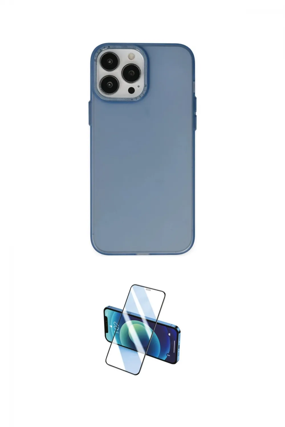 ieg™ iPhone 13 Pro Max Kılıf Ahenk Çizgi Prime - Siyah 3D Antistatik Cam Ekran Koruyucu