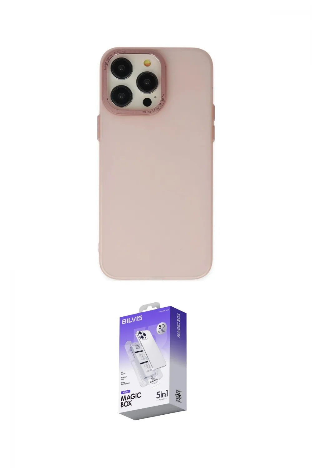ieg™ iPhone 13 Pro Max Kılıf Ahenk Çizgi Prime - Siyah Bilvis 5in1 3D Magic Cam Ekran Koruyucu