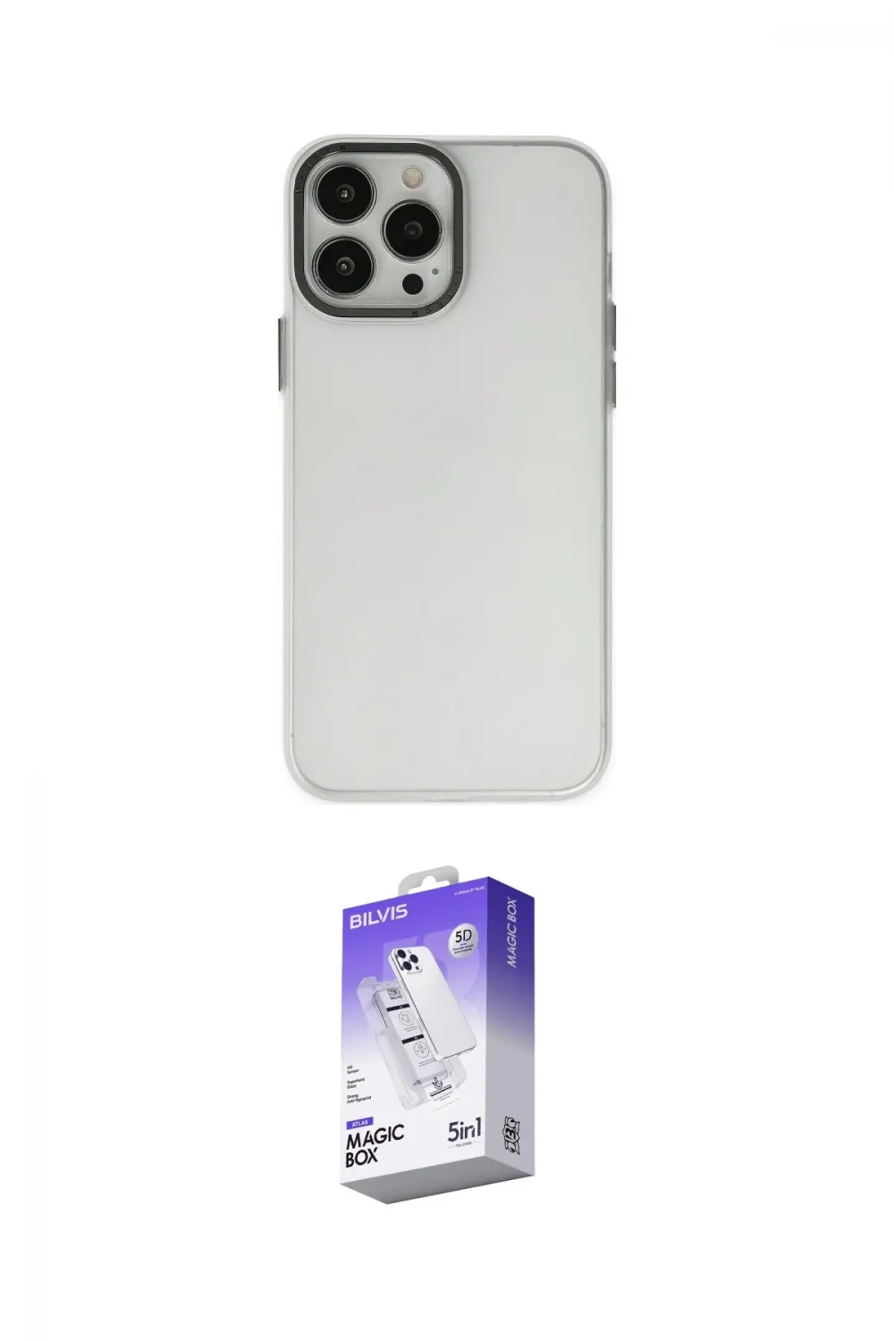 ieg™ iPhone 13 Pro Max Kılıf Ahenk Çizgi Prime - Siyah Bilvis 5in1 3D Magic Cam Ekran Koruyucu