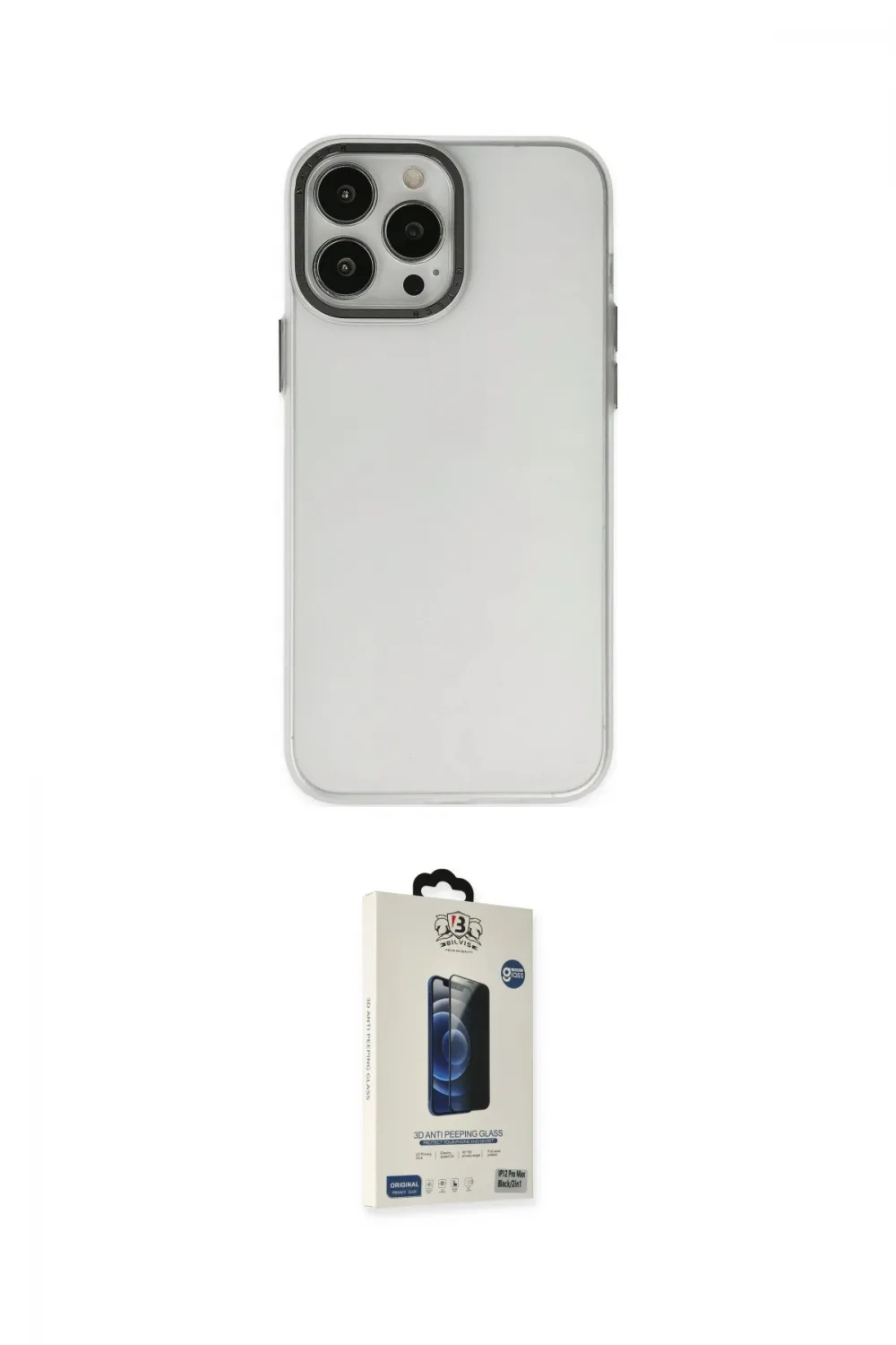 ieg™ iPhone 13 Pro Max Kılıf Ahenk Çizgi Prime - Siyah Bilvis Hayalet Cam Ekran Koruyucu
