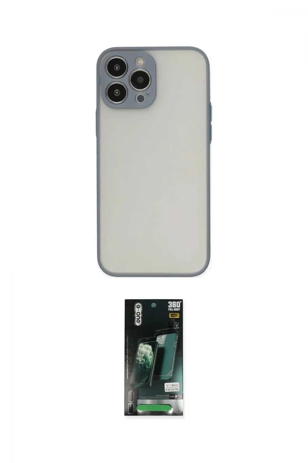 ieg™ iPhone 13 Pro Max Kılıf Ahenk Çizgi Serisi - Şeffaf 360 Full Body Arka Koruyucu