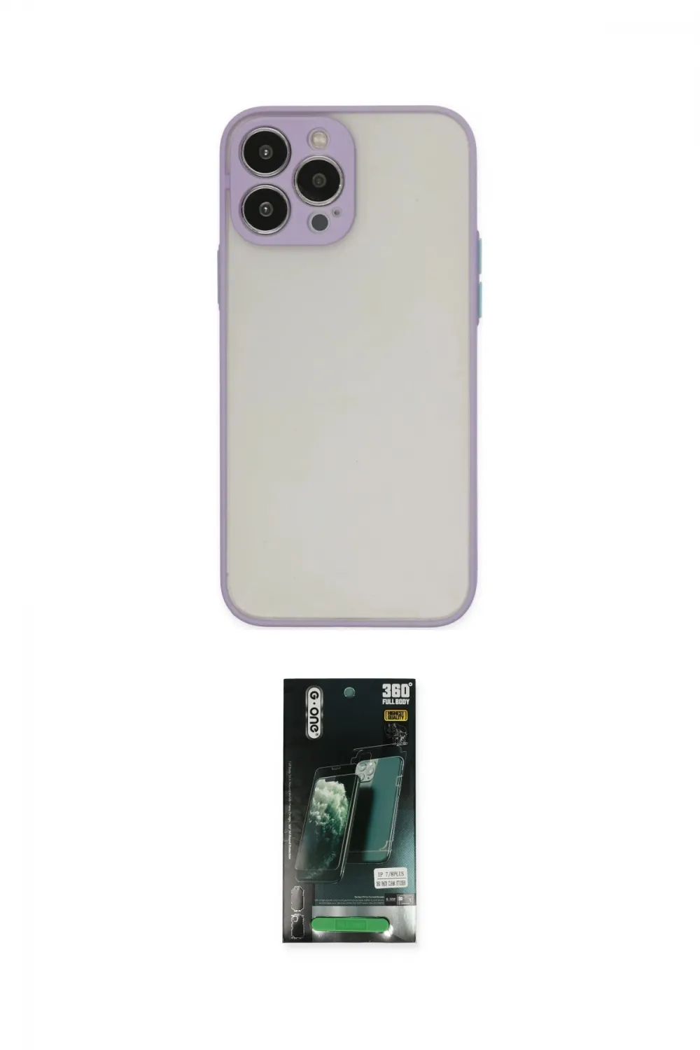 ieg™ iPhone 13 Pro Max Kılıf Ahenk Çizgi Serisi - Şeffaf 360 Full Body Arka Koruyucu