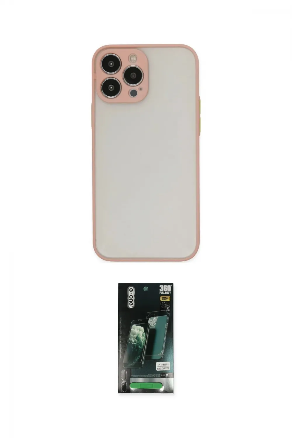 ieg™ iPhone 13 Pro Max Kılıf Ahenk Çizgi Serisi - Şeffaf 360 Full Body Arka Koruyucu