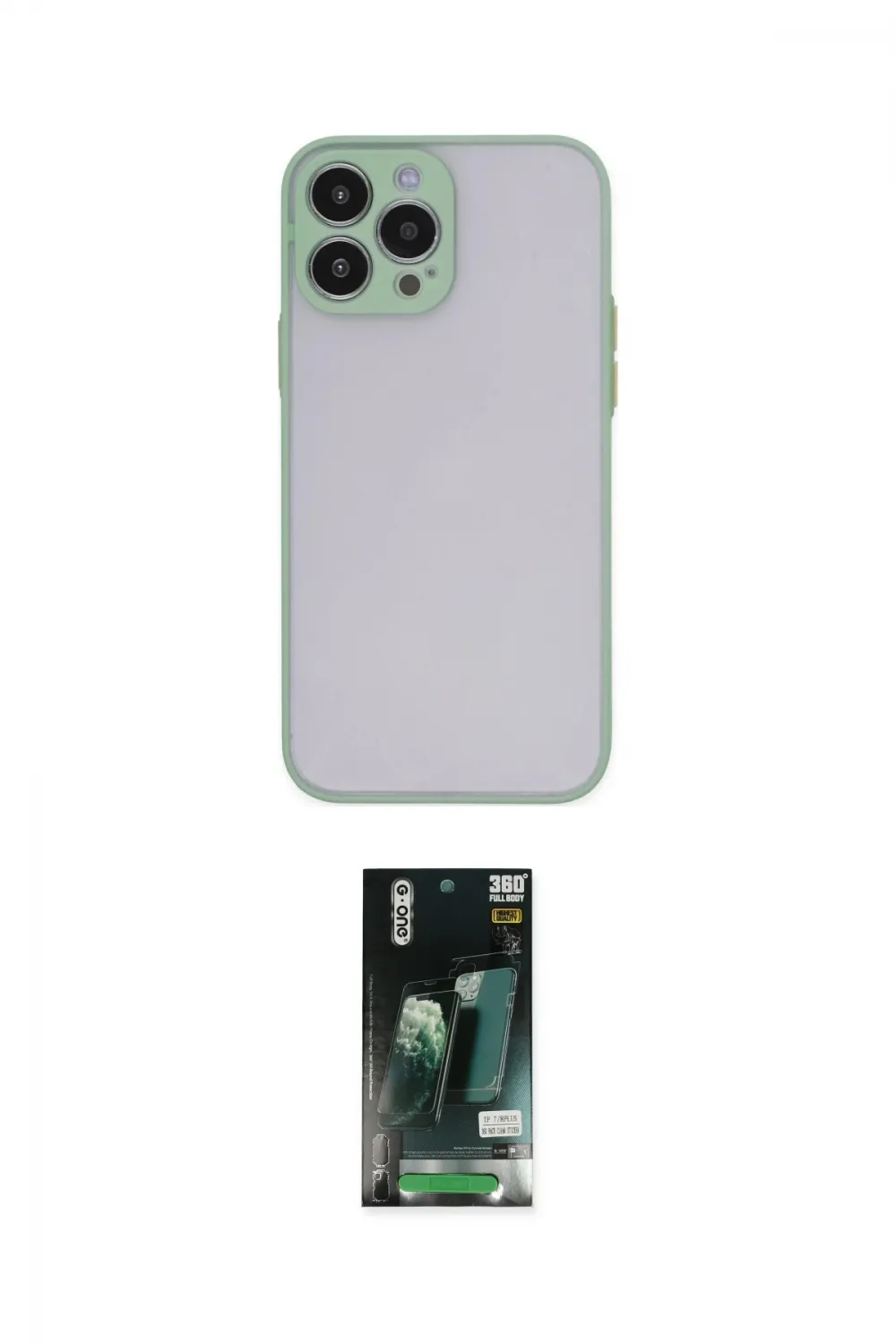 ieg™ iPhone 13 Pro Max Kılıf Ahenk Çizgi Serisi - Şeffaf 360 Full Body Arka Koruyucu