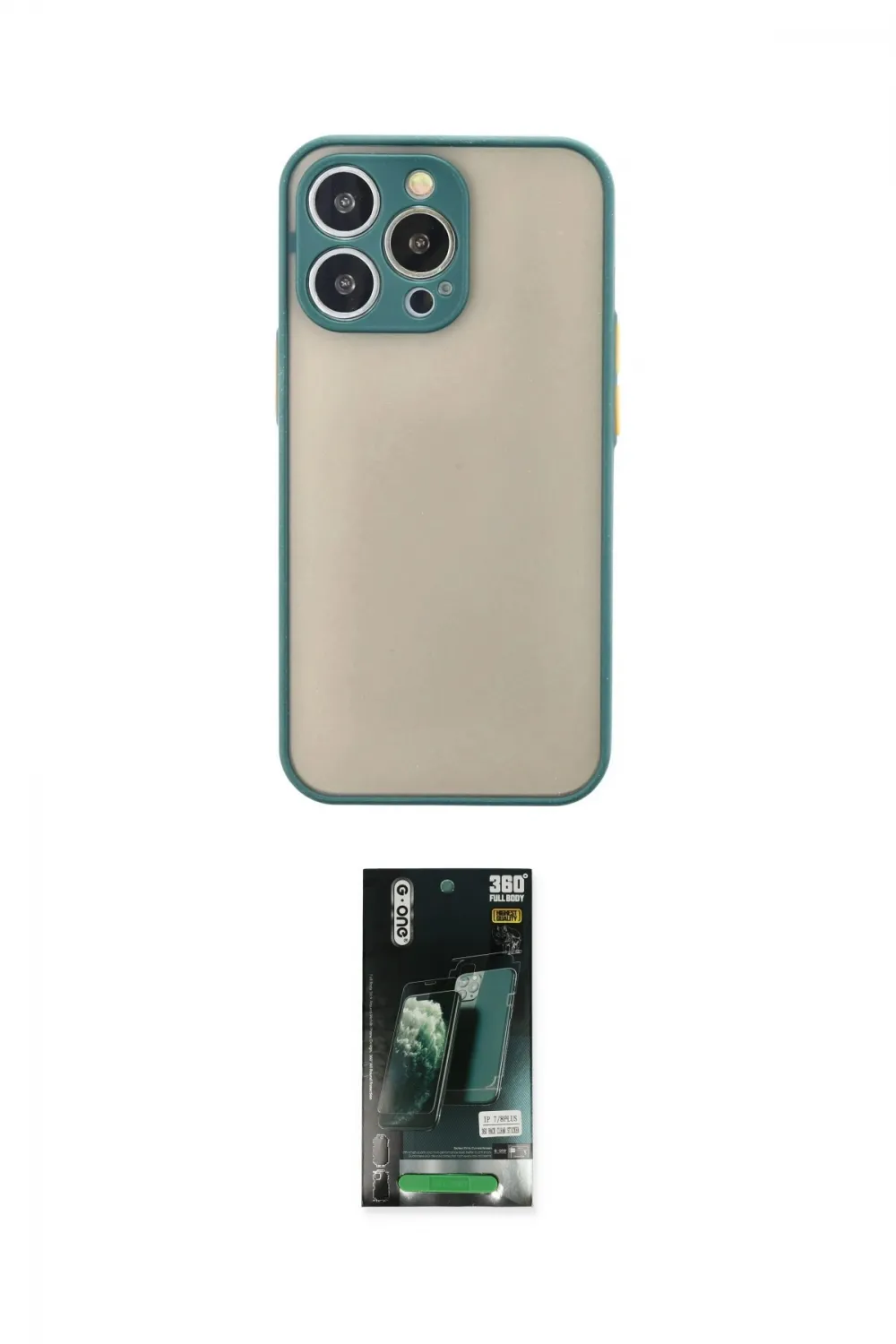 ieg™ iPhone 13 Pro Max Kılıf Ahenk Çizgi Serisi - Şeffaf 360 Full Body Arka Koruyucu