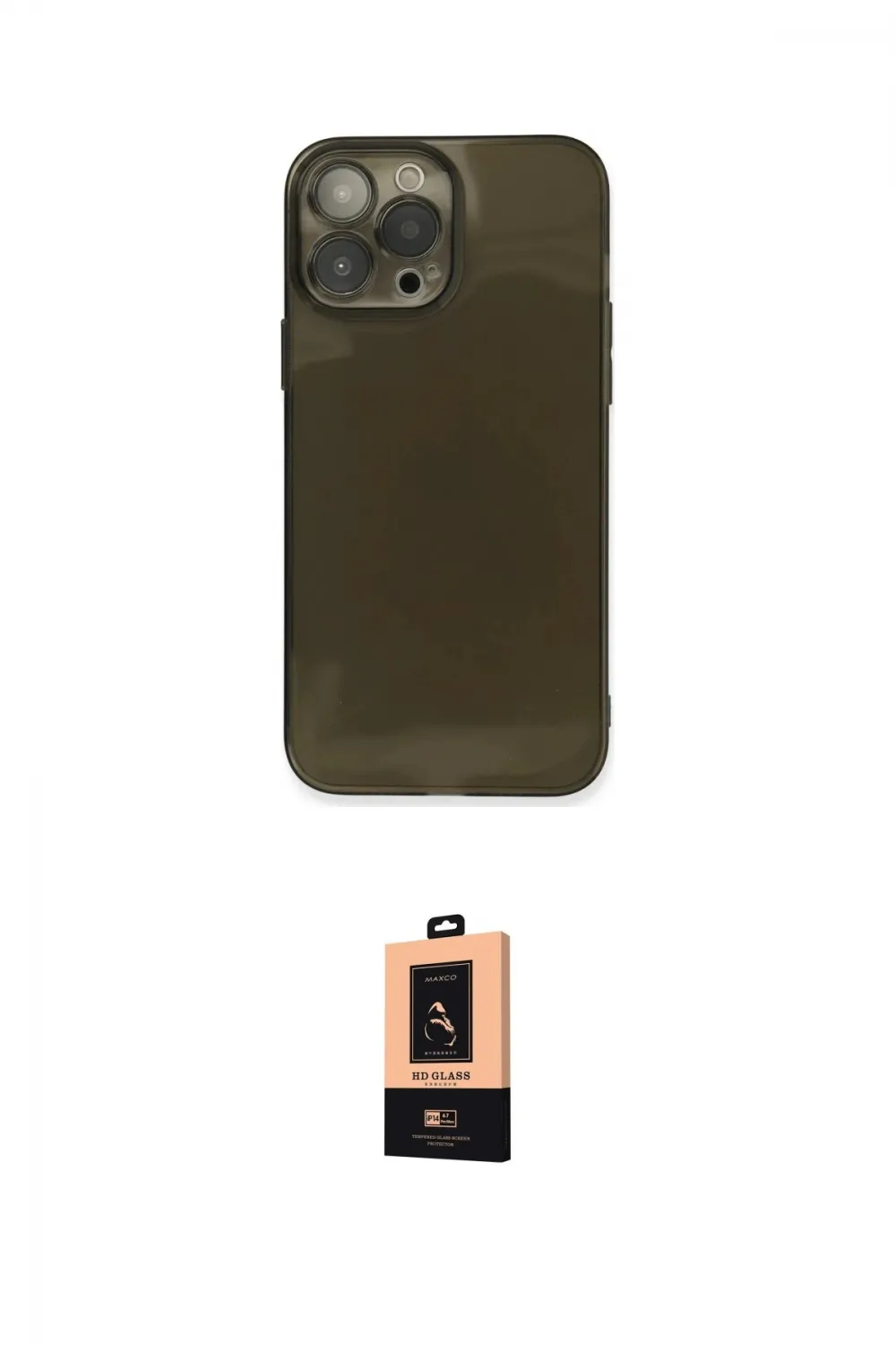 ieg™ iPhone 13 Pro Max Kılıf Ahenk Doku - Şeffaf Maxco Cam Ekran Koruyucu
