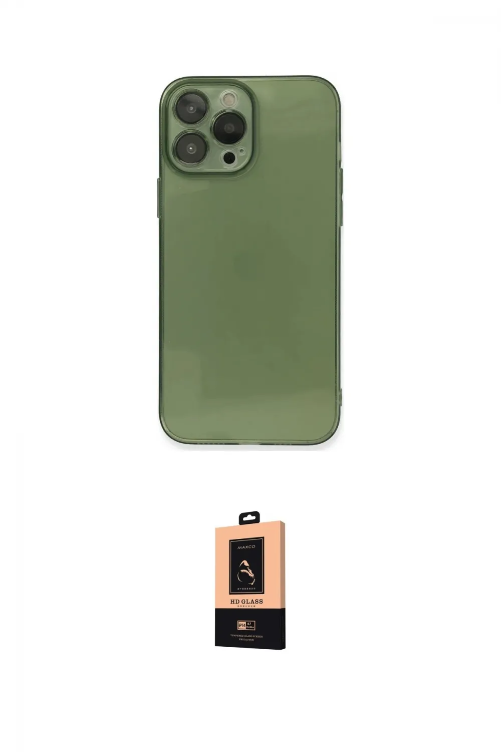 ieg™ iPhone 13 Pro Max Kılıf Ahenk Doku - Şeffaf Maxco Cam Ekran Koruyucu
