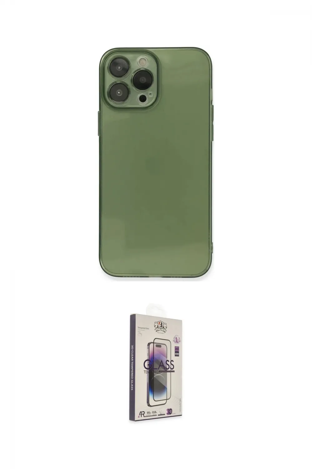 ieg™ iPhone 13 Pro Max Kılıf Ahenk Doku - Siyah Bilvis 3D Cam Ekran Koruyucu