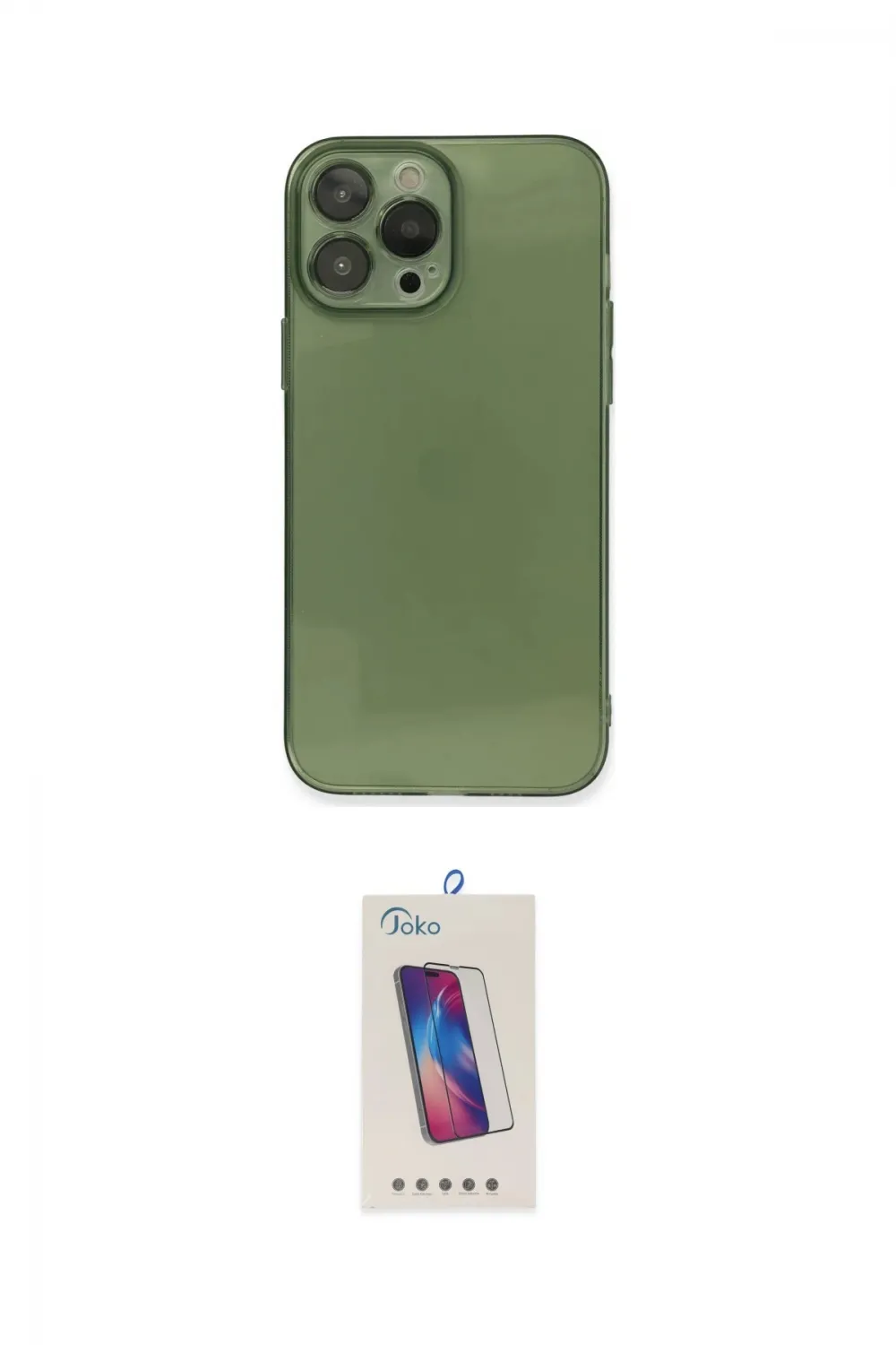 ieg™ iPhone 13 Pro Max Kılıf Ahenk Doku - Siyah Joko 5D Cam