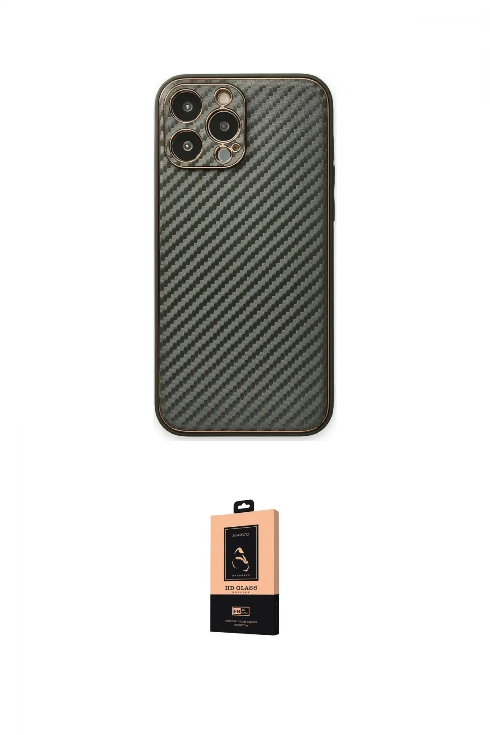 ieg™ iPhone 13 Pro Max Kılıf Ahenk Işık - Şeffaf Maxco Cam Ekran Koruyucu