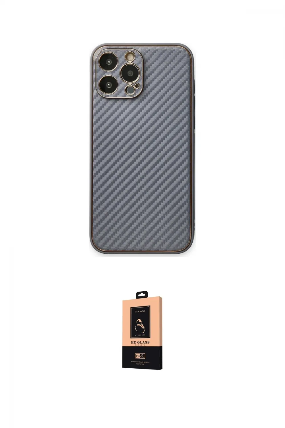 ieg™ iPhone 13 Pro Max Kılıf Ahenk Işık - Şeffaf Maxco Cam Ekran Koruyucu
