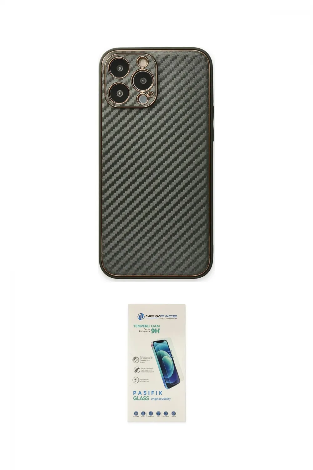 ieg™ iPhone 13 Pro Max Kılıf Ahenk Işık - Şeffaf Pasifik Cam Ekran Koruyucu