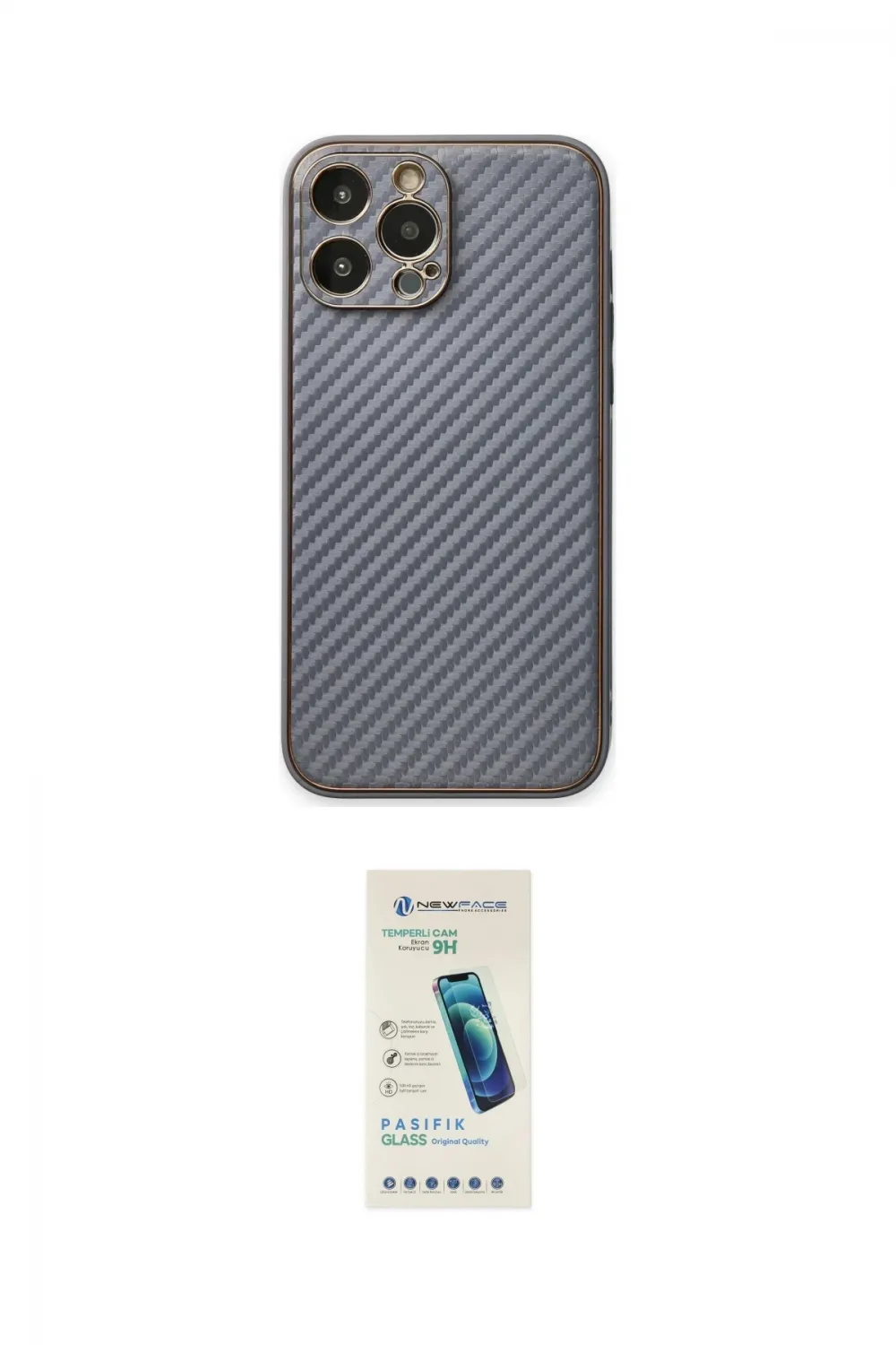 ieg™ iPhone 13 Pro Max Kılıf Ahenk Işık - Şeffaf Pasifik Cam Ekran Koruyucu