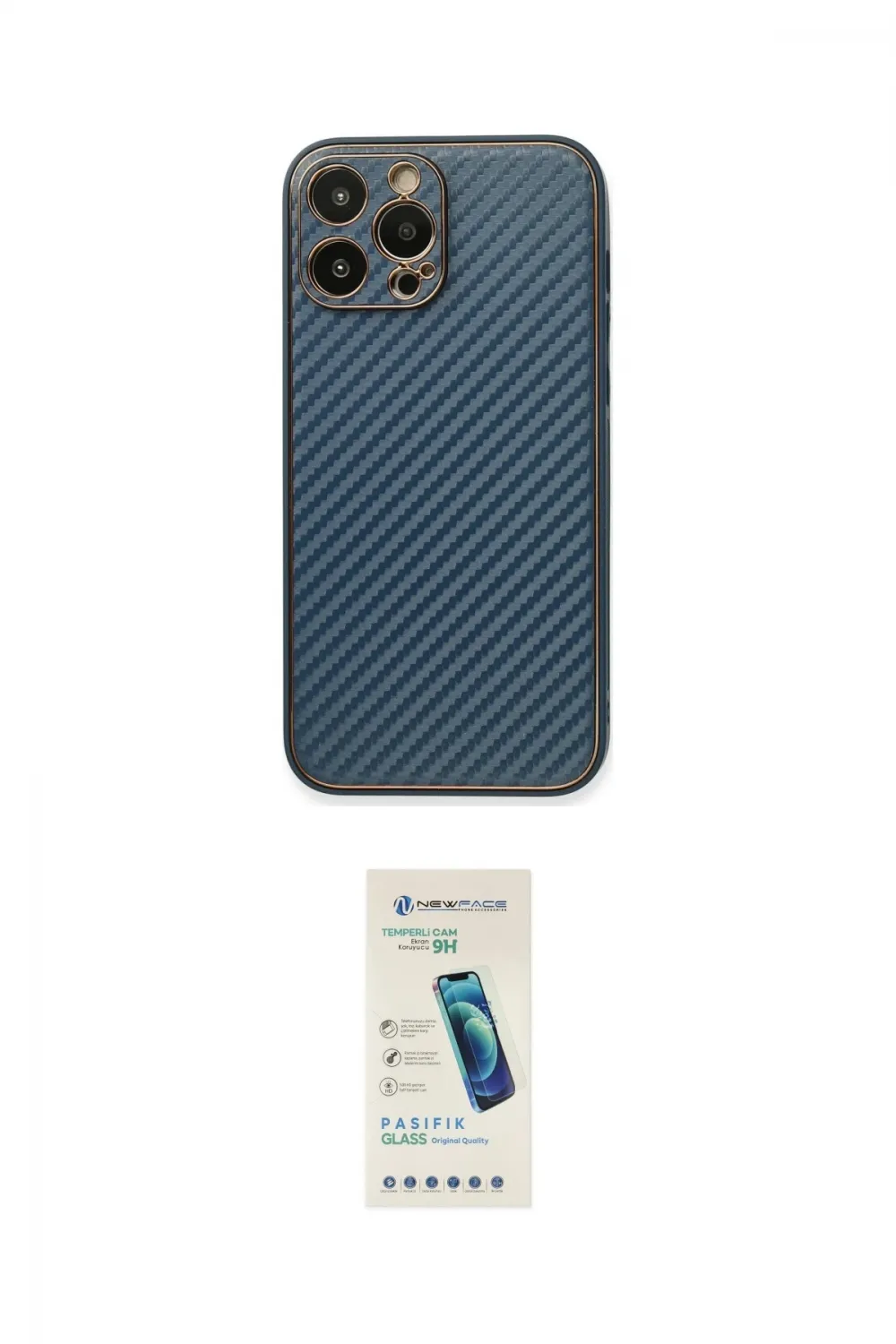 ieg™ iPhone 13 Pro Max Kılıf Ahenk Işık - Şeffaf Pasifik Cam Ekran Koruyucu