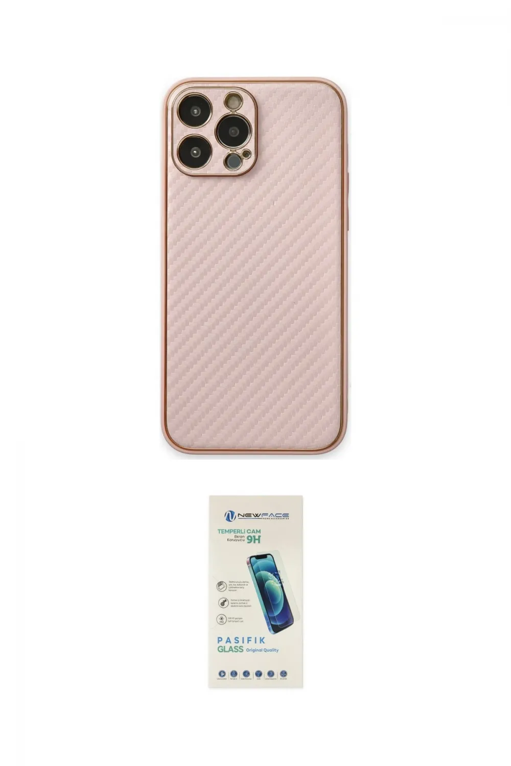 ieg™ iPhone 13 Pro Max Kılıf Ahenk Işık - Şeffaf Pasifik Cam Ekran Koruyucu