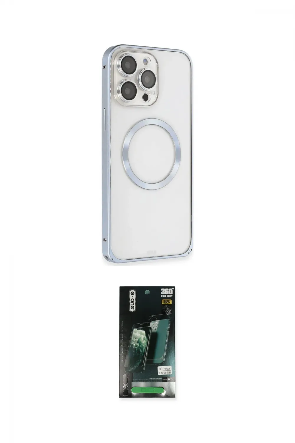 ieg™ iPhone 13 Pro Max Kılıf Ahenk Işık Serisi - Şeffaf 360 Full Body Arka Koruyucu