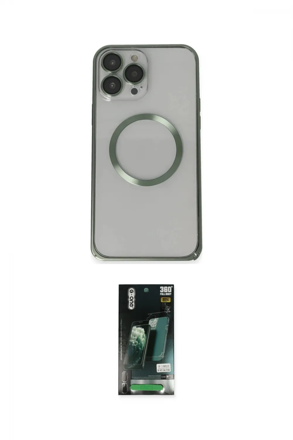 ieg™ iPhone 13 Pro Max Kılıf Ahenk Işık Serisi - Şeffaf 360 Full Body Arka Koruyucu