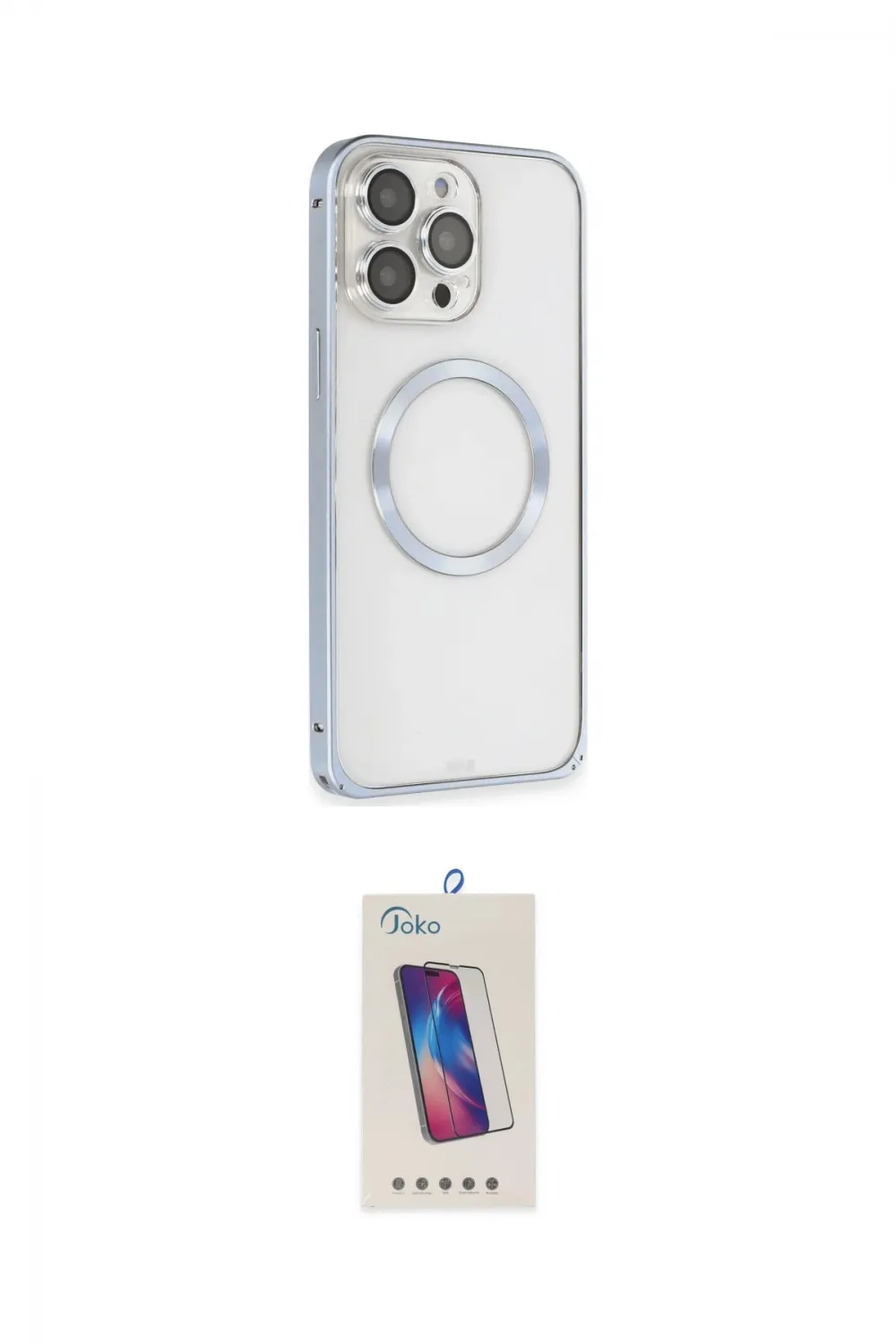 ieg™ iPhone 13 Pro Max Kılıf Ahenk Işık Serisi - Siyah Joko 5D Cam