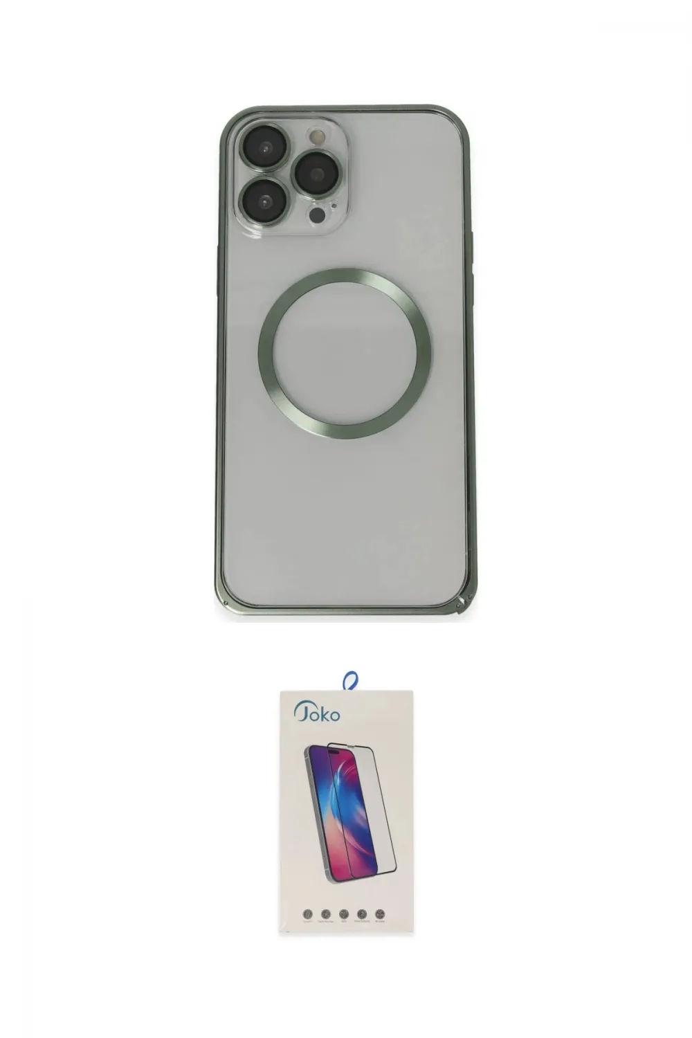 ieg™ iPhone 13 Pro Max Kılıf Ahenk Işık Serisi - Siyah Joko 5D Cam