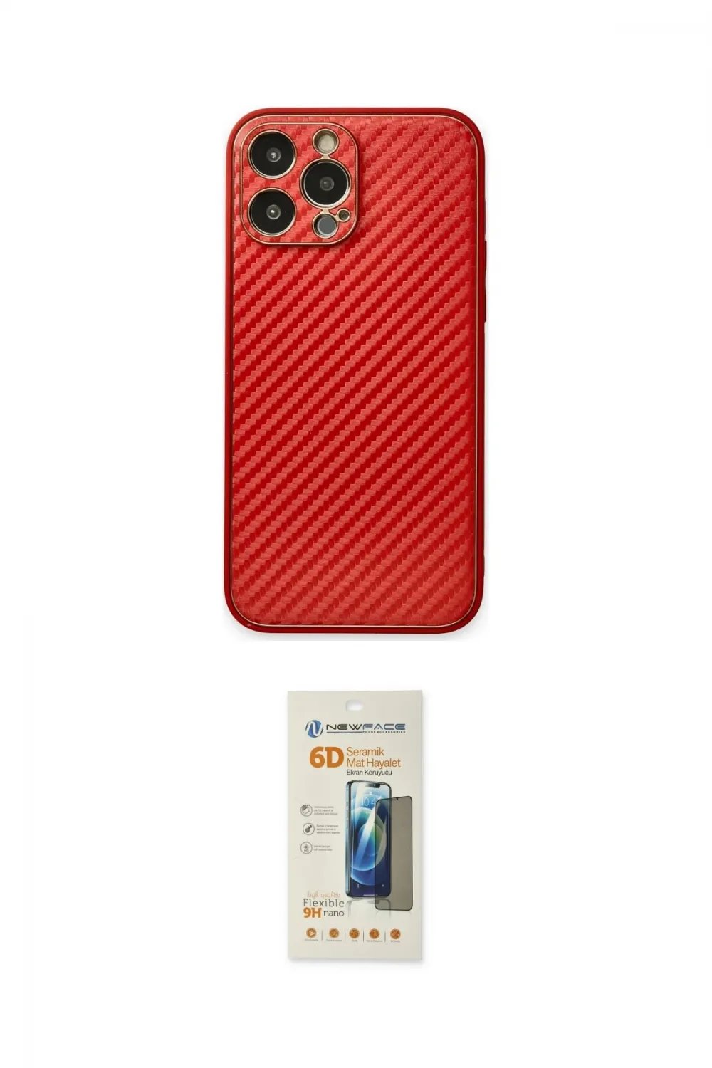 ieg™ iPhone 13 Pro Max Kılıf Ahenk Işık - Siyah 6D Mat Seramik Hayalet Nano Ekran Koruyucu