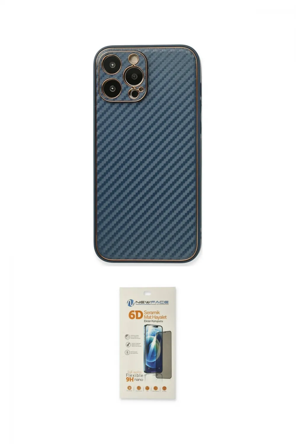 ieg™ iPhone 13 Pro Max Kılıf Ahenk Işık - Siyah 6D Mat Seramik Hayalet Nano Ekran Koruyucu