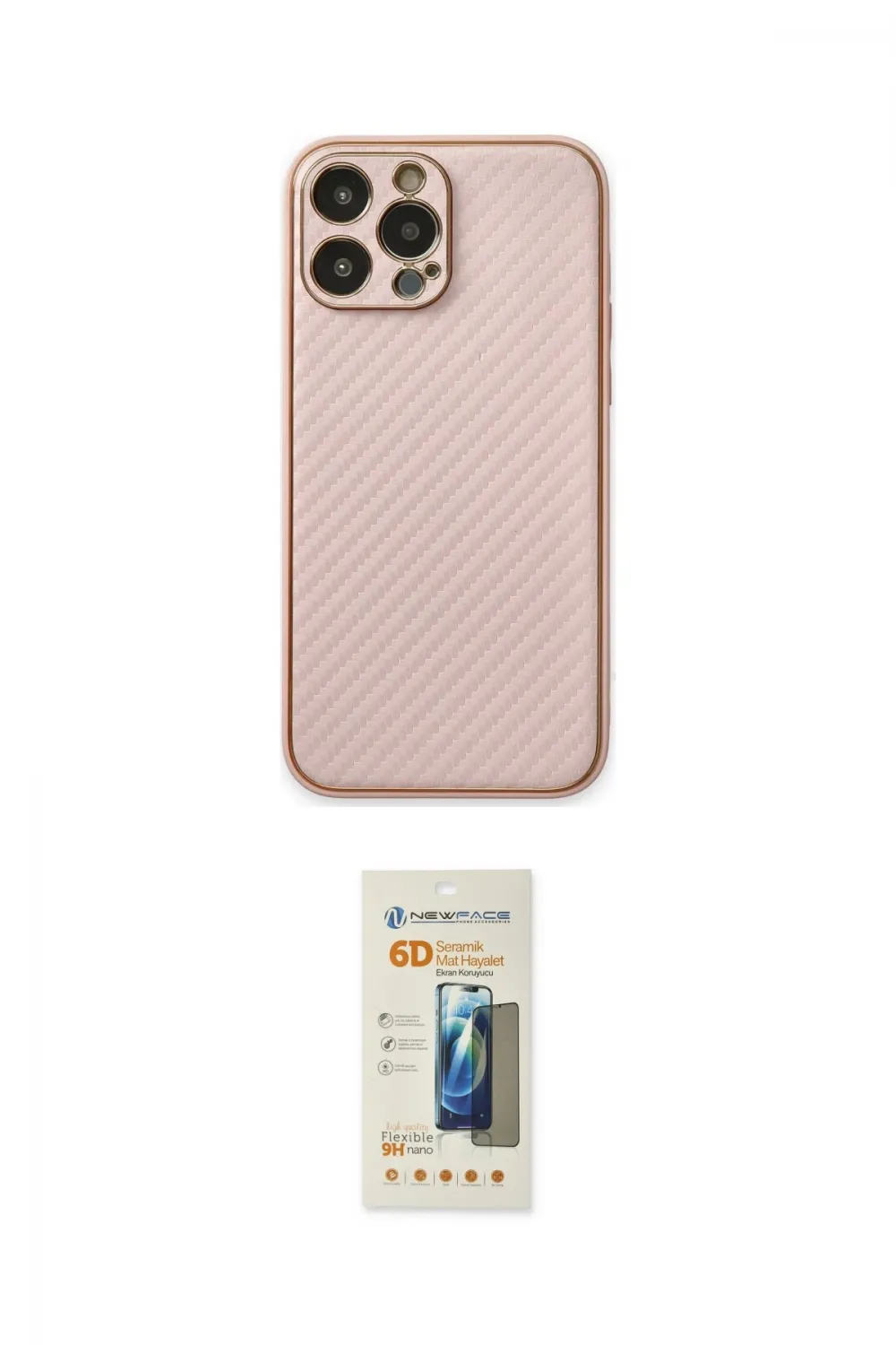 ieg™ iPhone 13 Pro Max Kılıf Ahenk Işık - Siyah 6D Mat Seramik Hayalet Nano Ekran Koruyucu
