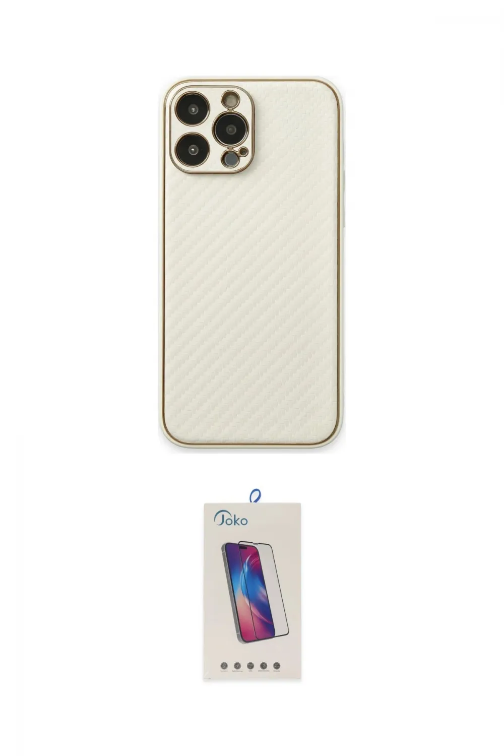 ieg™ iPhone 13 Pro Max Kılıf Ahenk Işık - Siyah Joko 5D Cam